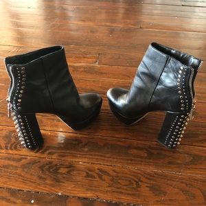 Dolce Vita Black studded platform booties